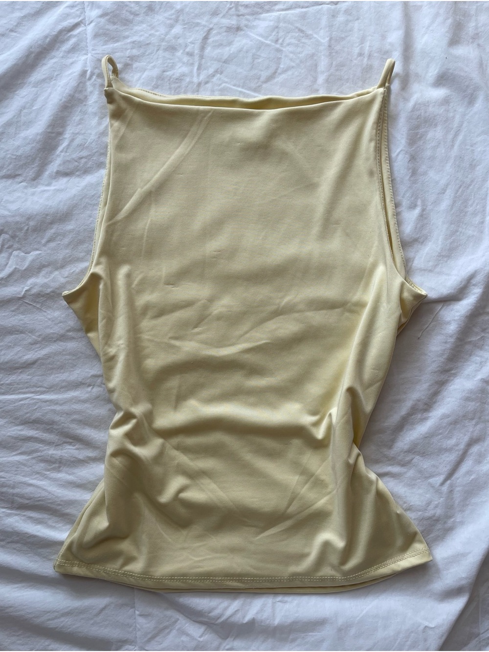 Women's Cream Square-Neck Tank Top